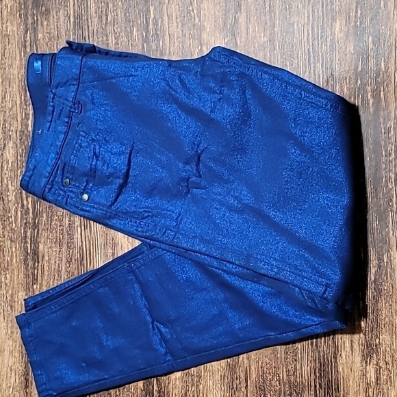 Sapphire Ink Pants Jeans Royal Blue Iridescent Size 11 Excellent Condition - Picture 1 of 9